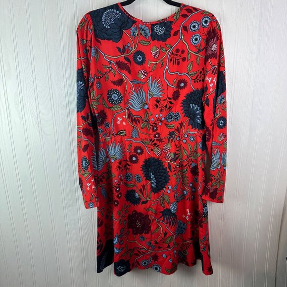Loft Red floral dress size 8 - Picture 2 of 6